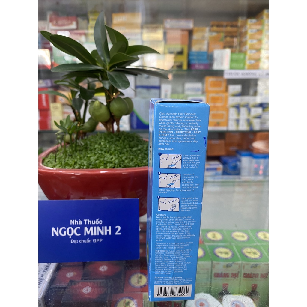 ✅ [Chính Hãng] Cleo Kem Bơ Tẩy Lông Cho Da Nhạy Cảm Cho Da Thường hộp 50g