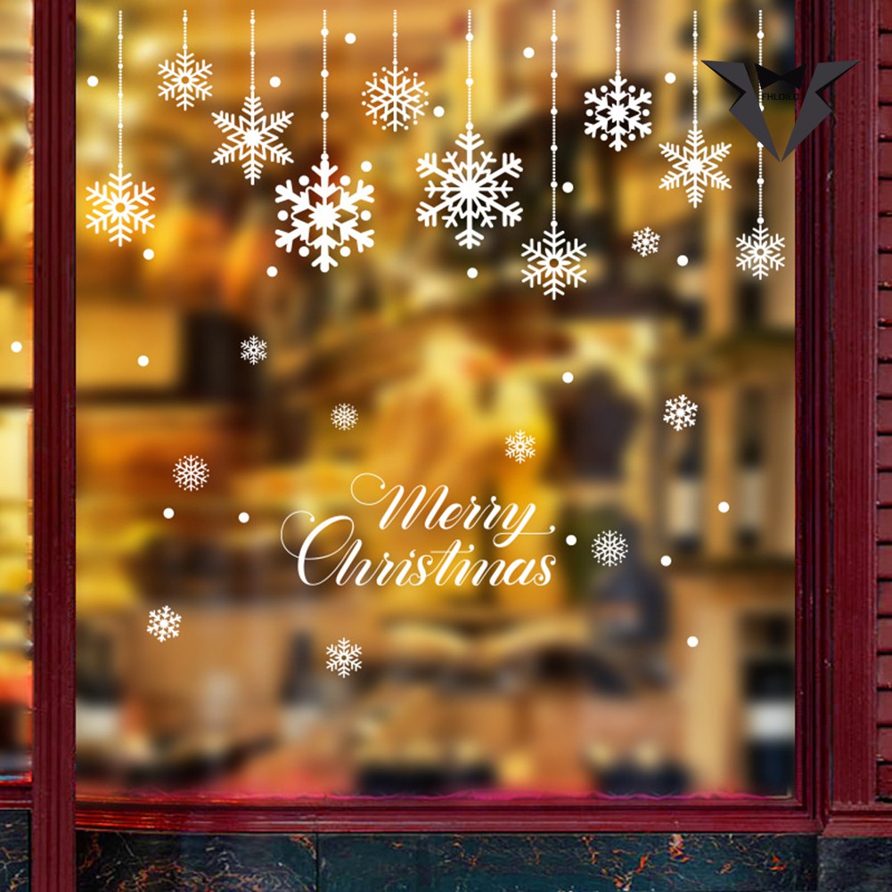 Fhloilo Christmas Wall Sticker Holiday Party Decor