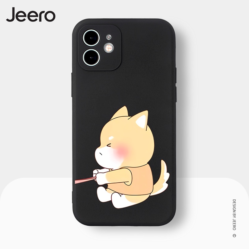 Ốp Điện Thoại JEERO hoạt hình cặp đôi dễ thương đẹp ngộ nghĩnh mềm Compatible for iPhone 13 12 11 Pro Max SE 2020 X XR XS 8 7 ip 6S 6 Plus kute HFN173