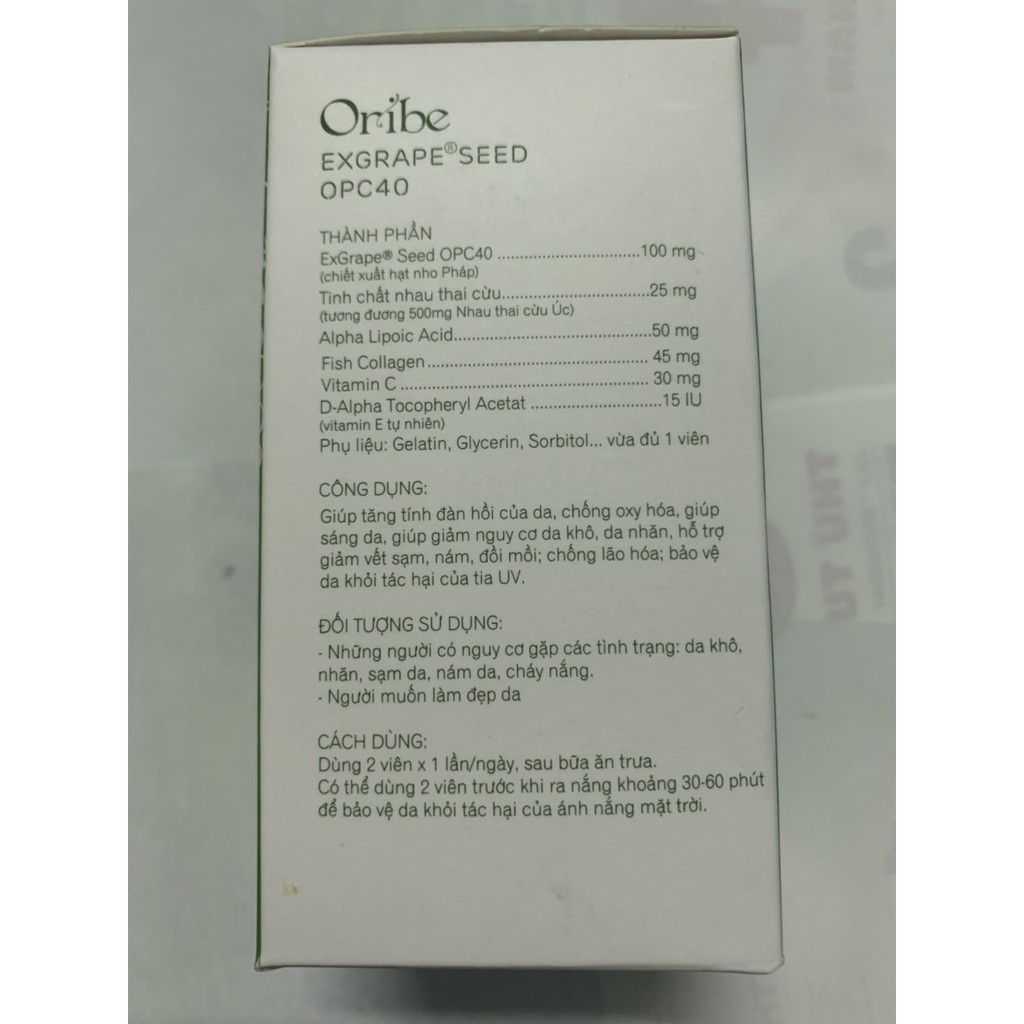 ❤[Chính hãng] Viên Uống Đẹp Da ORIBE - Giúp Chống Oxy Hóa, Bảo Vệ Làn Da Tối Ưu (Lọ 30 Viên) | BigBuy360 - bigbuy360.vn