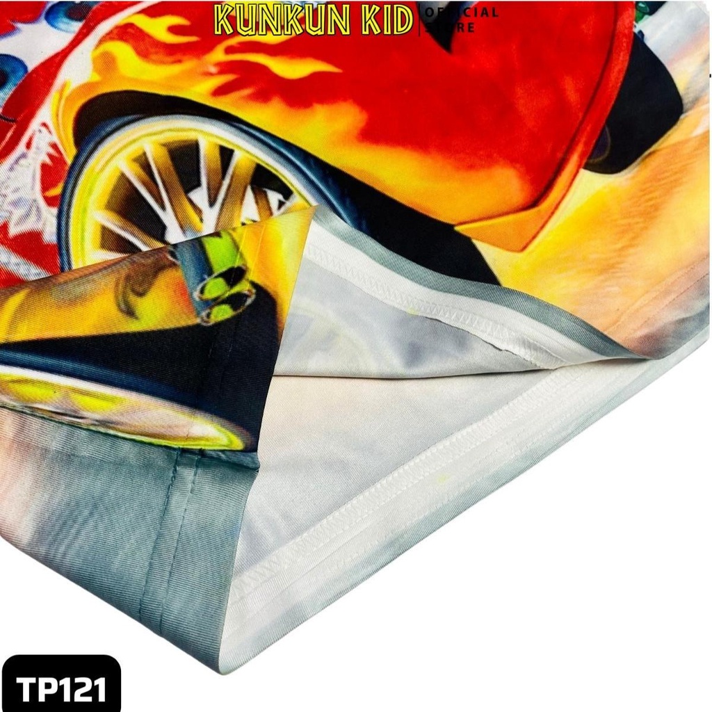 Set quần áo bé trai size đại 10kg-40kg chất Thun lạnh in 3D hoạt hình Vương Quốc Xe Hơi Kunkun Kid TP121