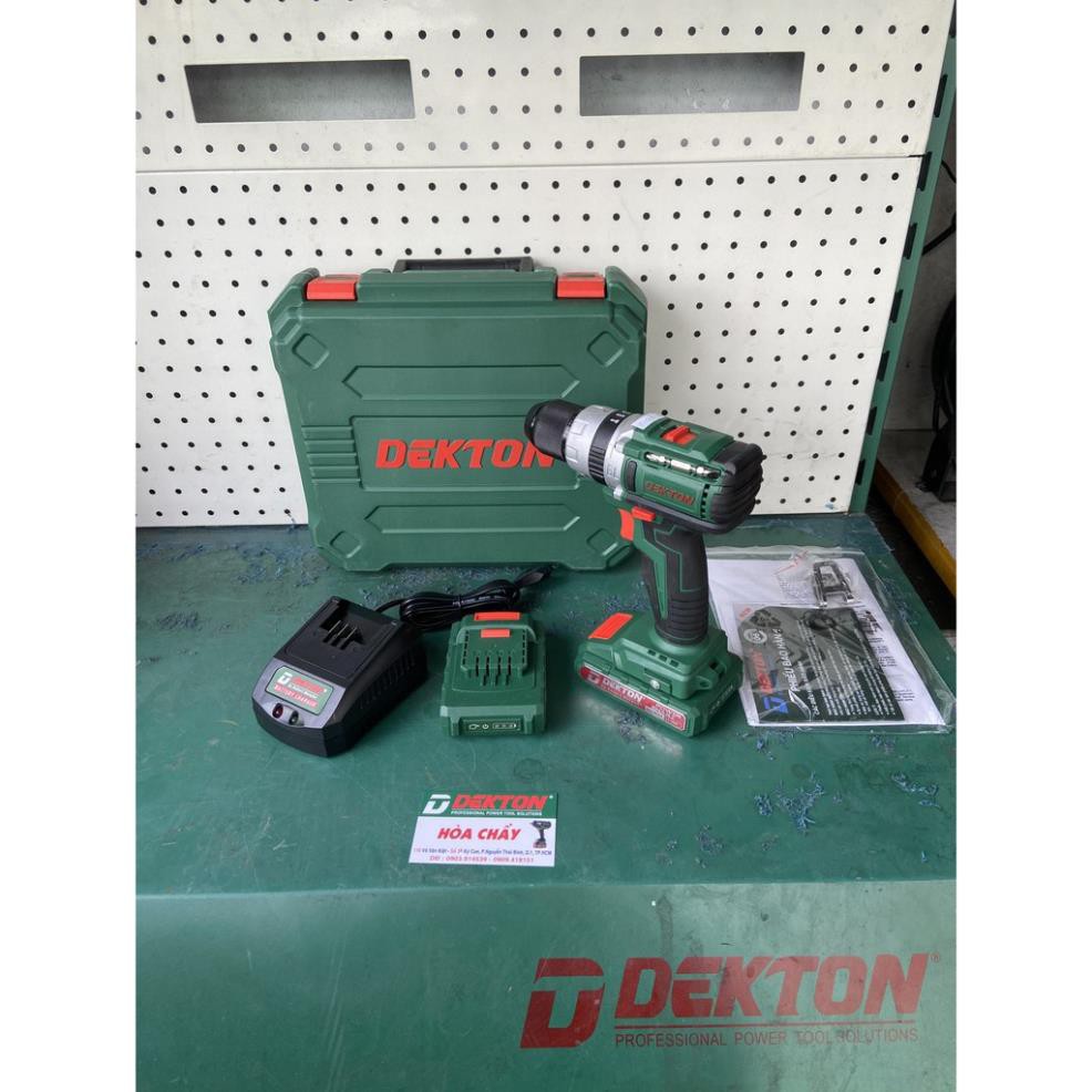 Máy Khoan Pin/21V Dekton - 3 Chức Năng/Đầu Cặp 10MM AutoClock Motor Brushless - DK-2120BL
