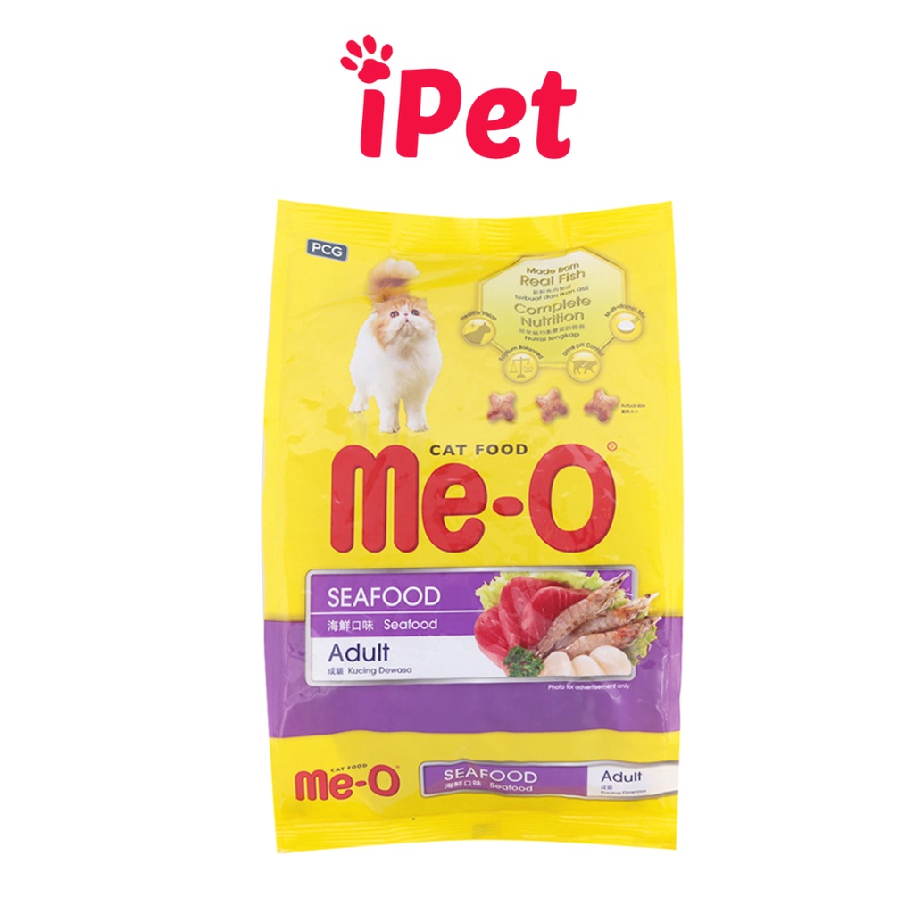 Thức Ăn Cho Mèo - Đồ Ăn Hạt Khô Me-O Adult 350gr - iPet Shop