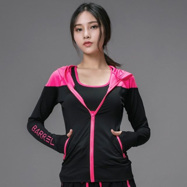 Áo khoác phối màu nữ. Áo khoác thể thao Sport size 36-65kg [Hàng Quảng Châu]