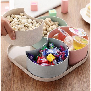 Khay bánh kẹo đựng mứt hình tam giác xoắn GDLUU42