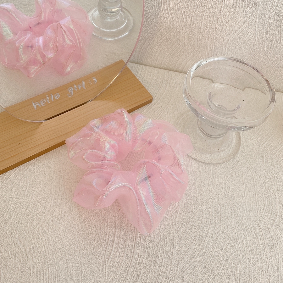 Dây Cột Tóc Scrunchies Màu Sắc Lấp Lánh