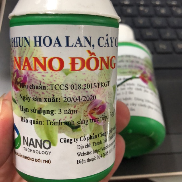 Nano Đồng Xịt phun hoa Lan, cây cảnh trị nấm mốc, vi khuẩn, thối, rụng lá cho Phong Lan và cây cảnh (100 ml)