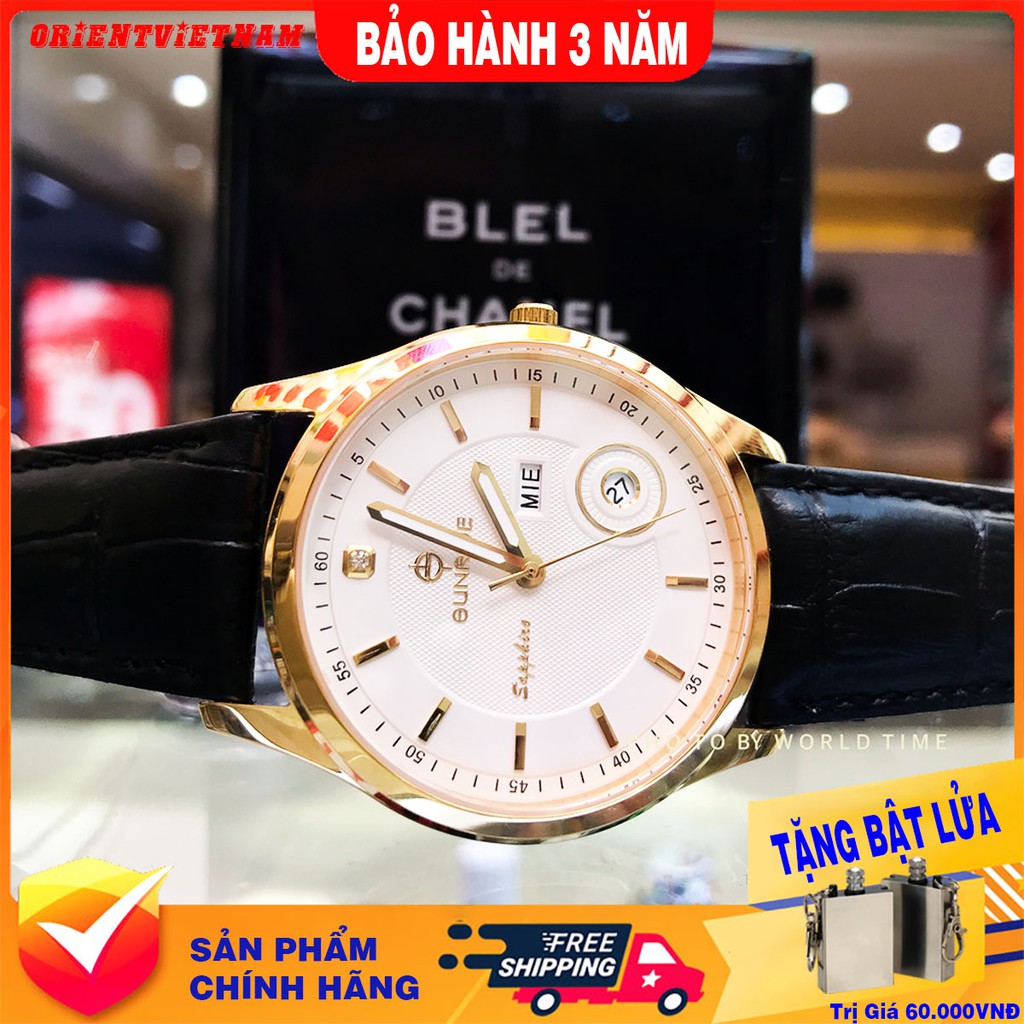 Đồng Hồ Nam Sunrise DM784SWA [ Chính Hãng Full Box ] Sapphire Chống Xước - Chống Nước- Dây Da | BigBuy360 - bigbuy360.vn