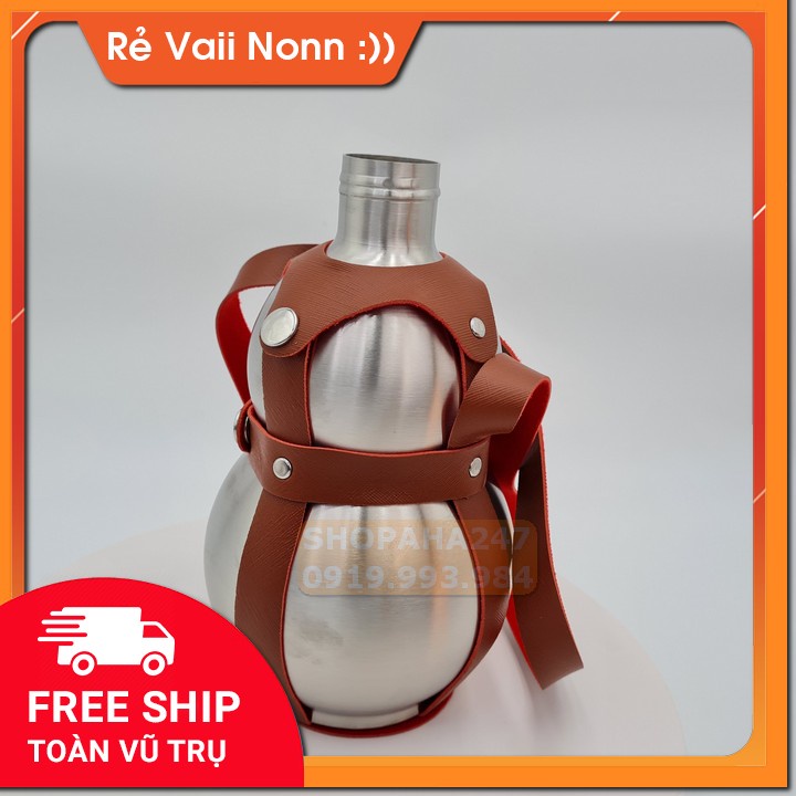 Bình Hồ Lô Inox 2L Có túi đựng bình đi kèm sản phẩm shopaha247