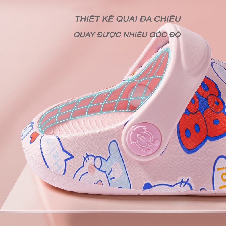 Dép trẻ em sục Bobdog hở mũi, dép cross cho bé trai bé gái siêu nhẹ chống trơn trượt B-4