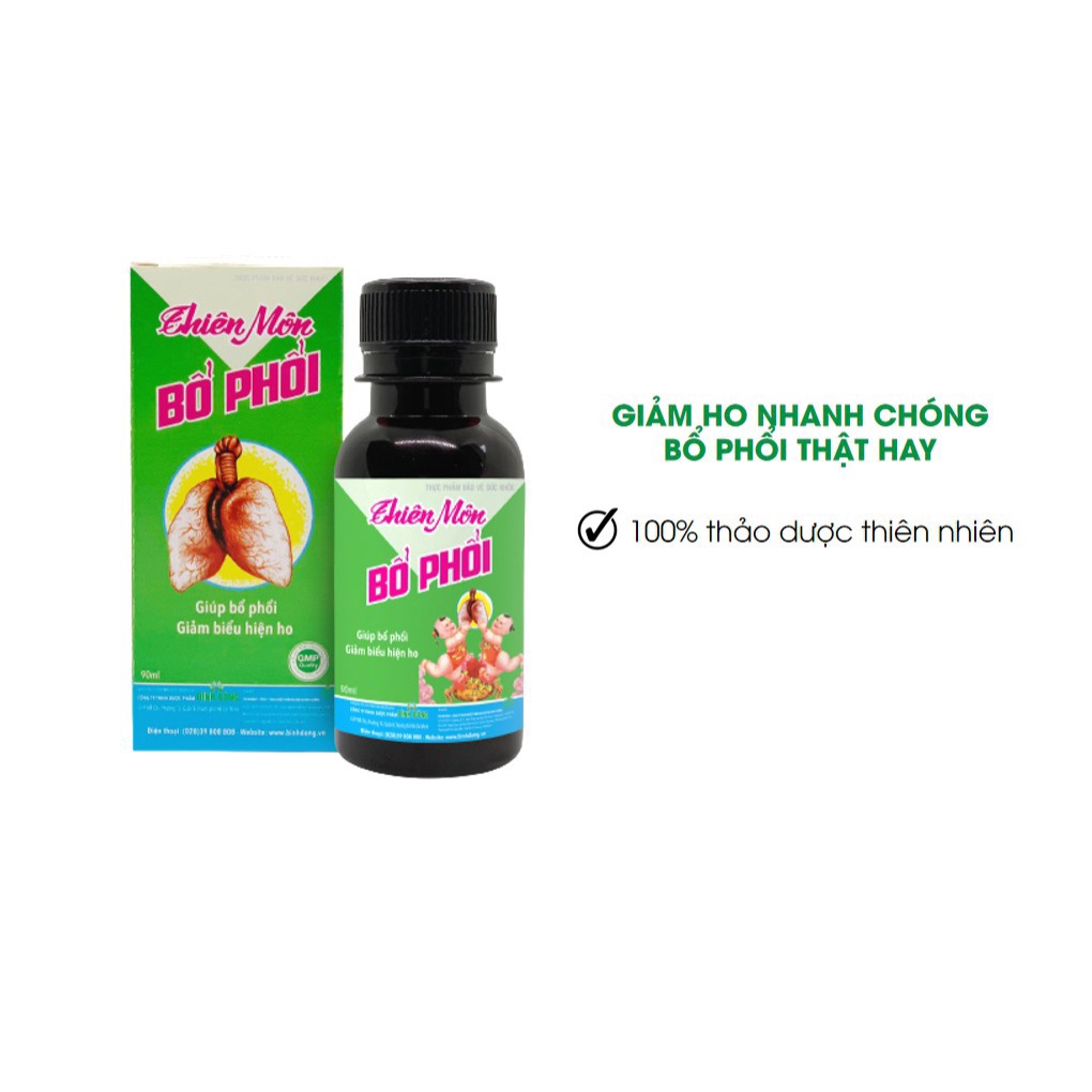 Thiên Môn Bổ Phổi TRẺ EM 90ml giúp giảm ho, đau họng, khàn tiếng ở trẻ nhỏ