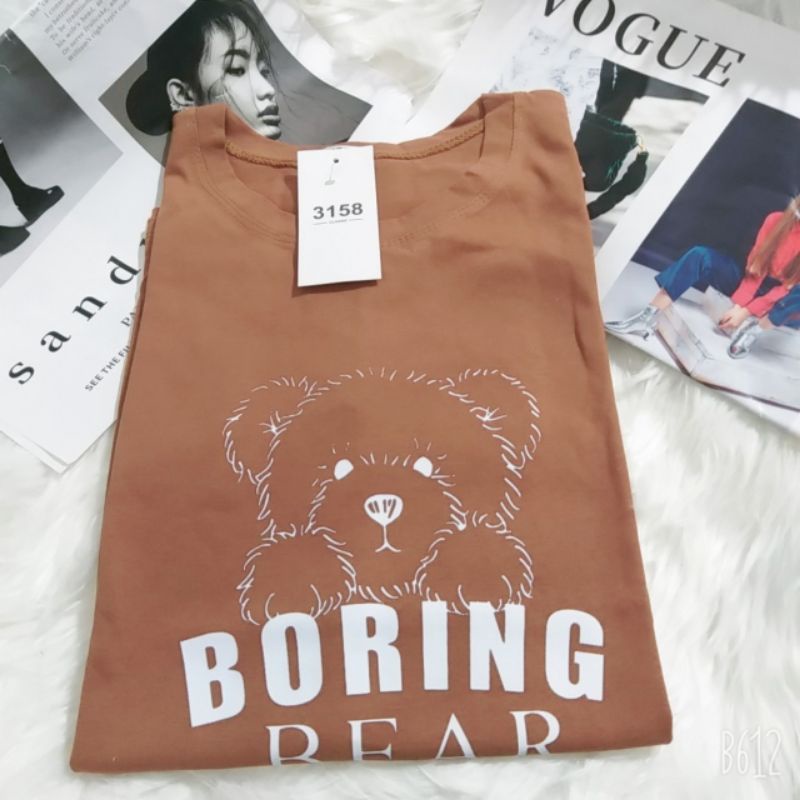 áo phông 3158,áo thun tay lỡ from rộng chất cottong dày đep in hình gấu | BigBuy360 - bigbuy360.vn