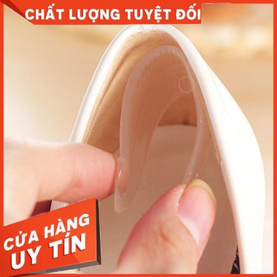 [XẢ KHO+FREE SHIP] Miếng Dán Lót Giày Silicon Trong Suốt  Lót Giầy Giầy Gai Siêu Êm Chân. miếng lót giầy vải