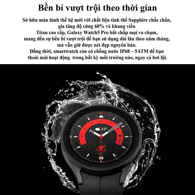 Đồng Hồ Thông Minh Samsung Galaxy Watch5 Pro - Hàng Chính Hãng