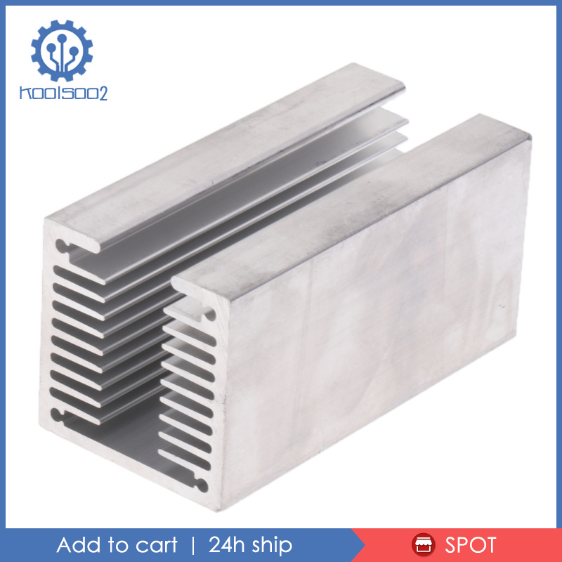 [KOOLSOO2]U Slotted Heatsink Kit Aluminum 40x40x80mm Cooling Cooler for Transistor
