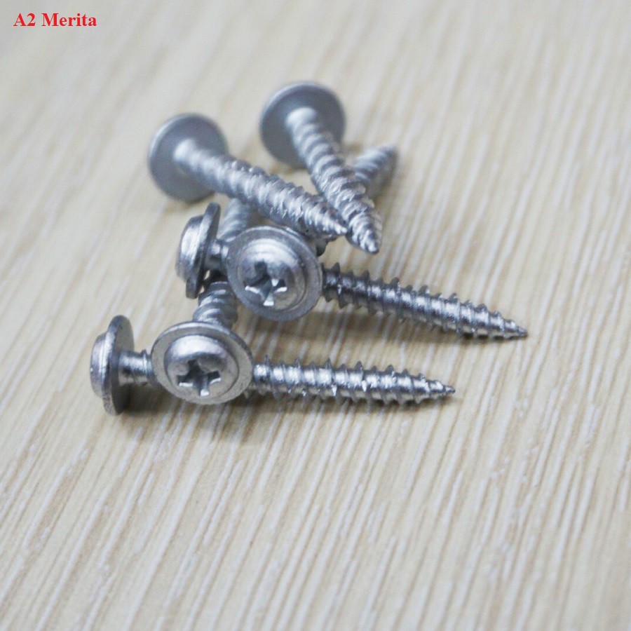 Combo Vít bê tông 4mm đầu nón vành PW432 & Mũi khoan tường 3.2mm đuôi lục giác Unika (không cần dùng tắc kê nhựa)