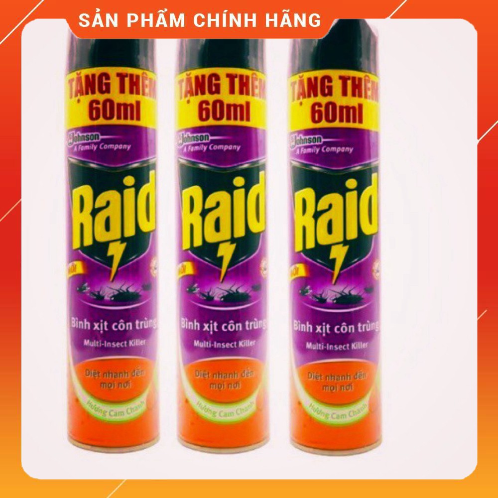 Xịt muỗi Raid 600ml date mới .