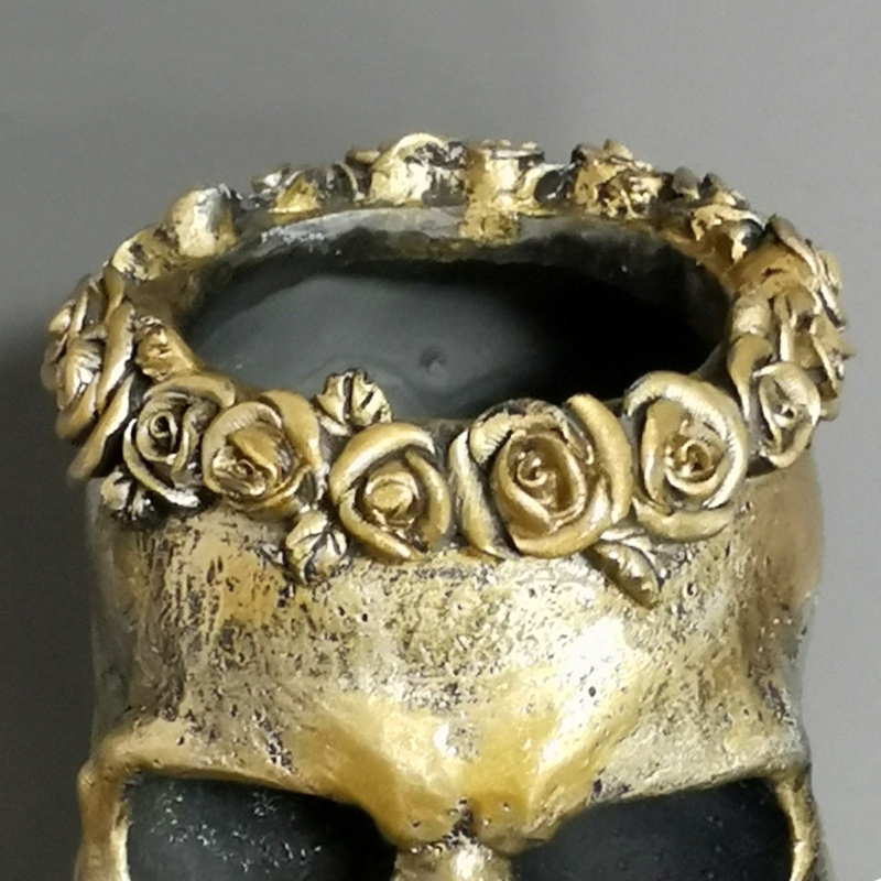 Giá Đỡ Bút Bằng Hợp Kim Hình Đầu Lâu Độc Đáo Trang Trí Nhà Cửa / Văn