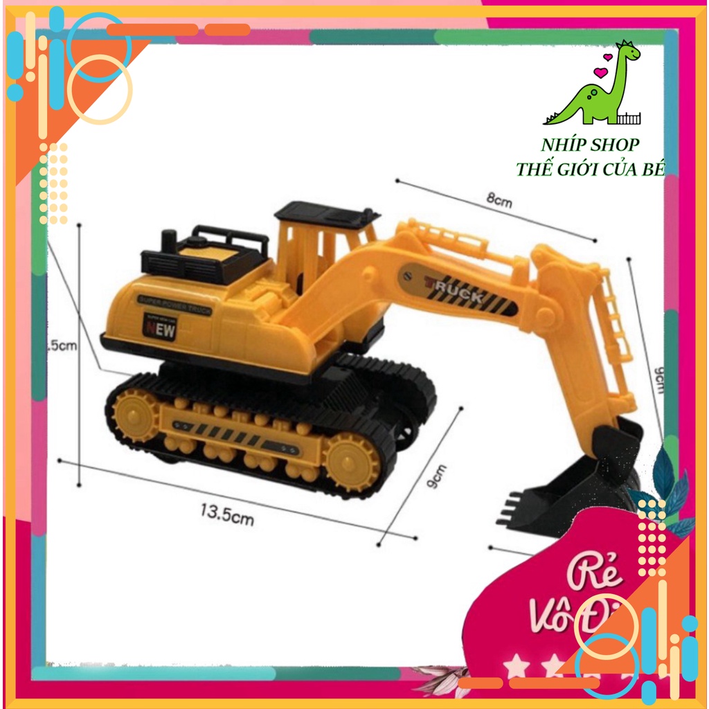 📍Đồ chơi cần cẩu công trường,xe xúc cát bánh đà cho trẻ em - Nhíp Shop