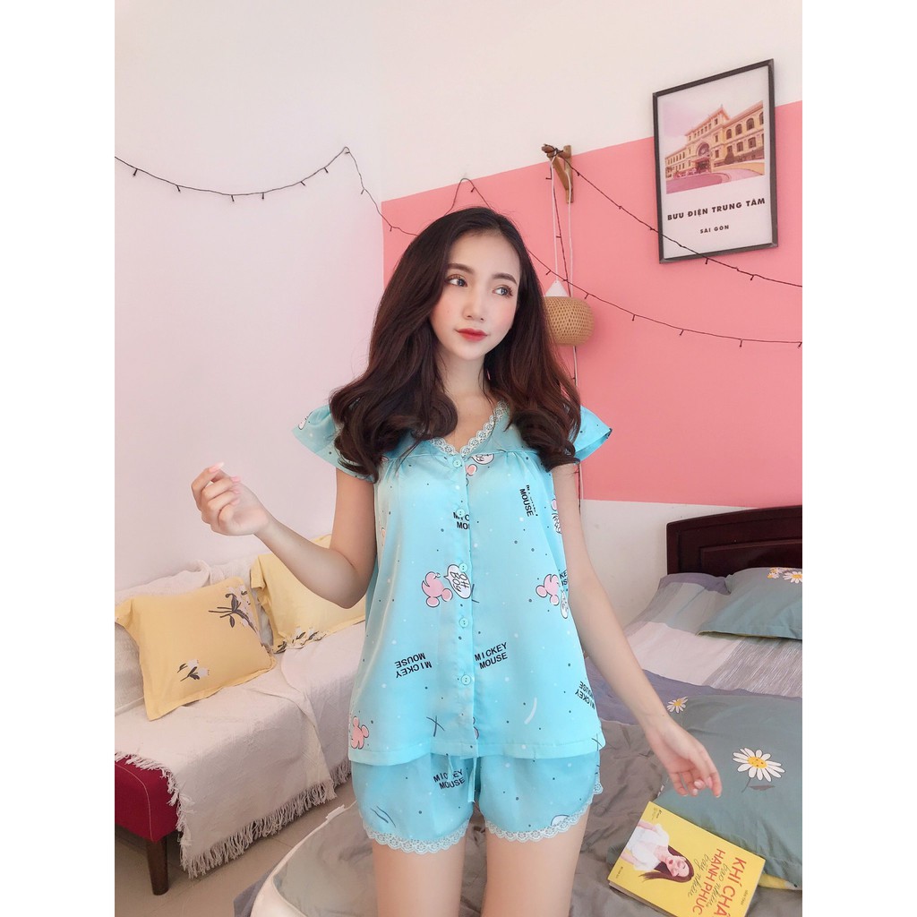 Đồ Bộ Nữ Đùi  mặc nhà chất kiệu satin mát lạnh [HÀNG SIÊU ĐẸP] BC-06 | BigBuy360 - bigbuy360.vn