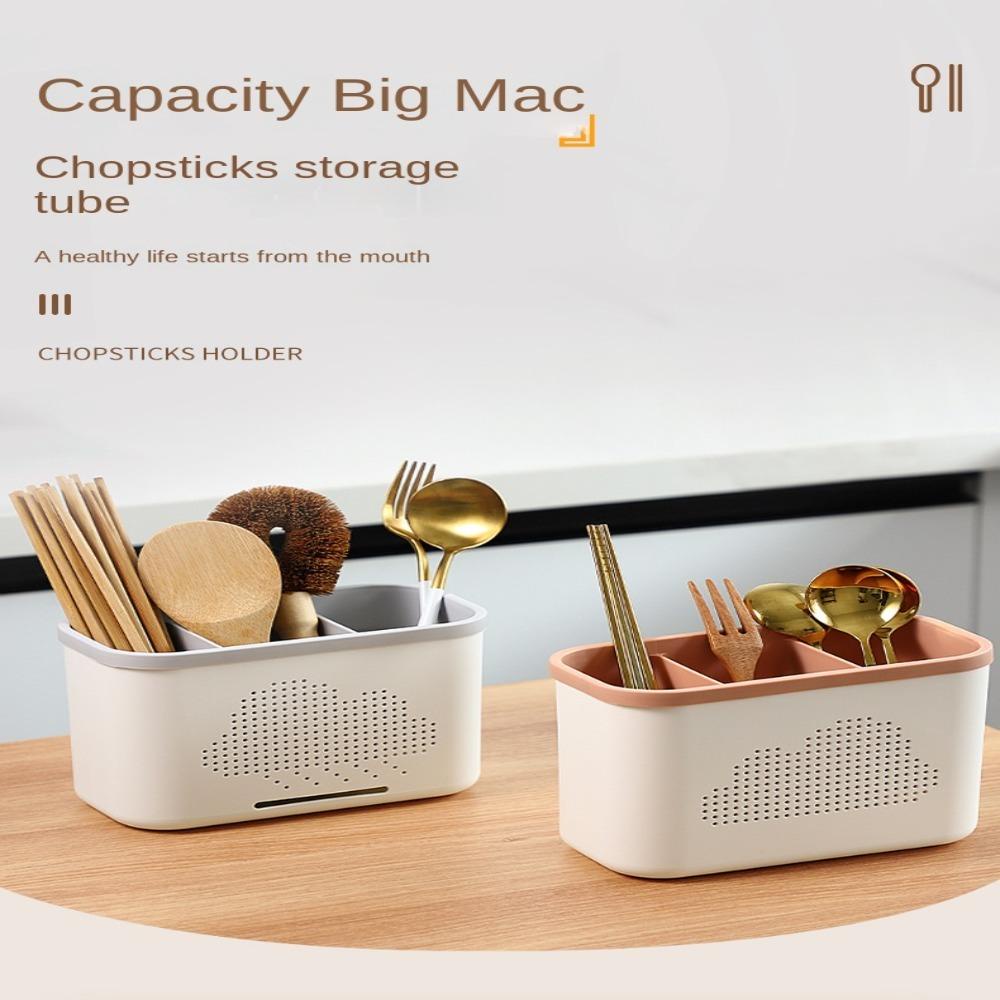 Hộp Đựng Đũa Hai Tầng Ráo Nước Tiện Dụng Cho Nhà Bếp