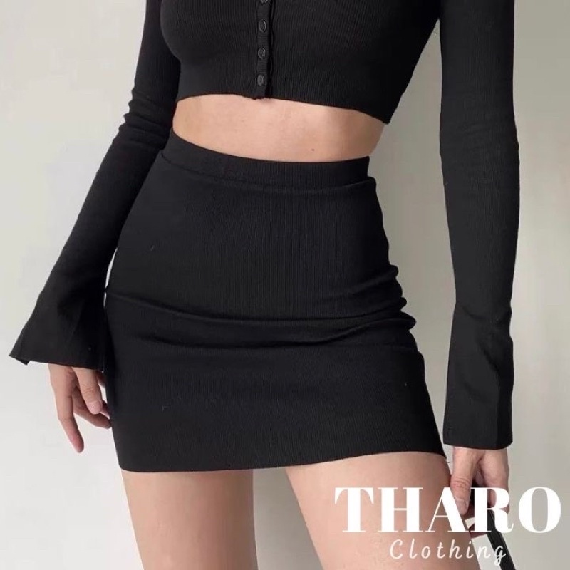 Chân Váy Chữ A Thun Gân Có Lót Ôm Body ✨ YUMI BÁN SỈ