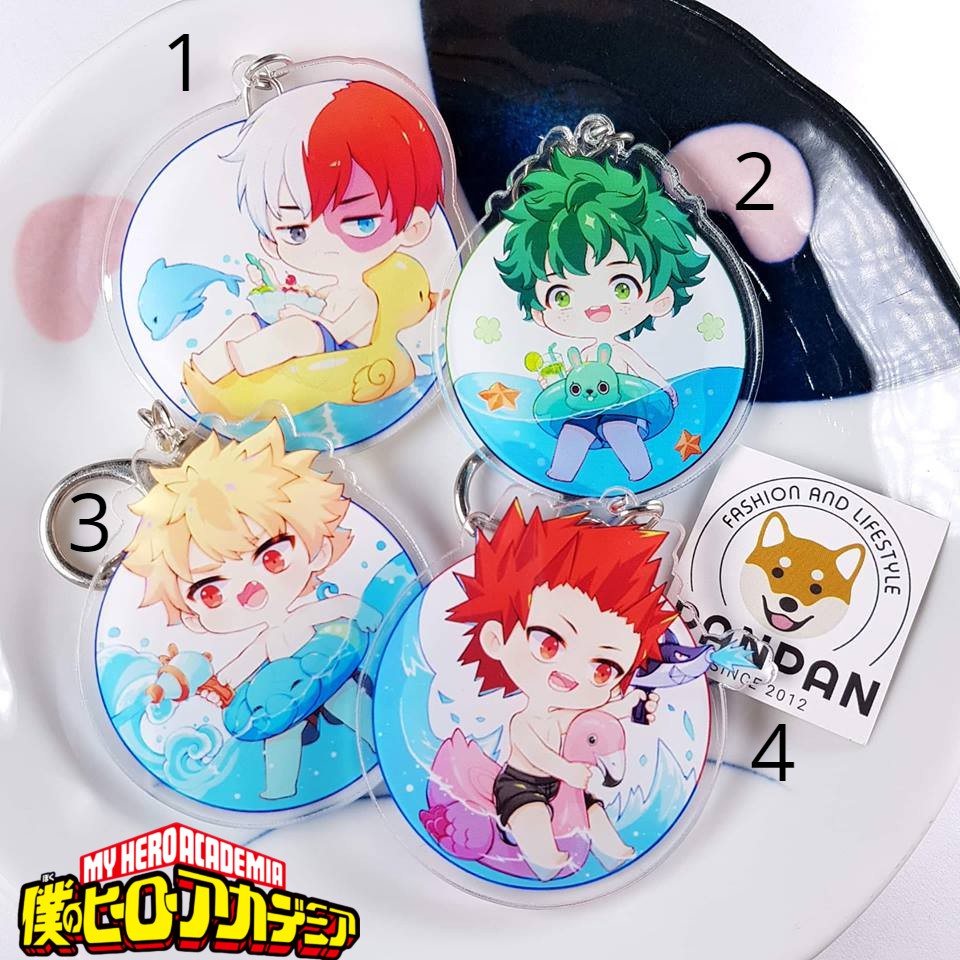 Móc Khoá Anime Mica Acrylic Boku No Hero Academia Đồ Bơi