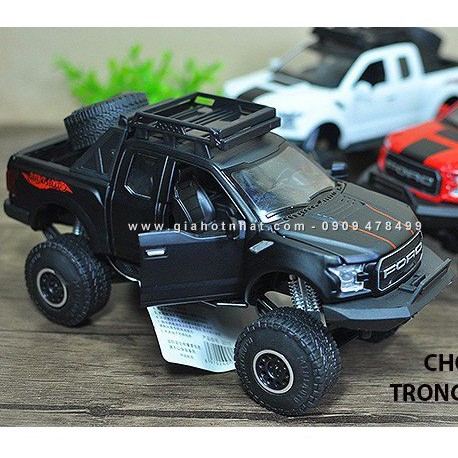 XE MÔ HÌNH KIM LOẠI BÁN TẢI FORD F150 OFFROAD  TỈ LỆ 1:32 - VUA ĐỊA HÌNH - ĐEN