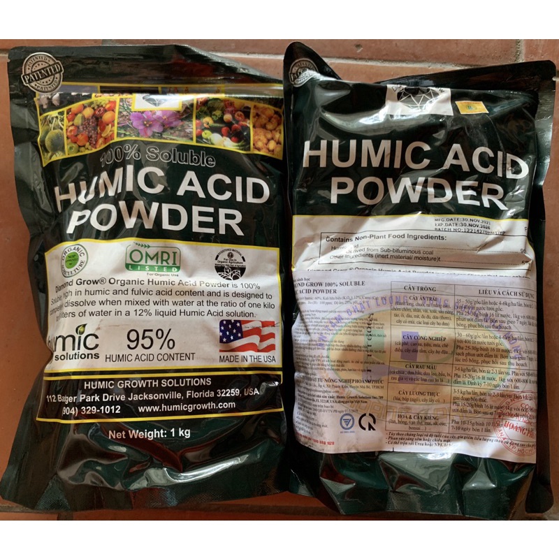 Phân bón kích rễ Humic ACid Powder của Hoàng Phúc gói 1kg