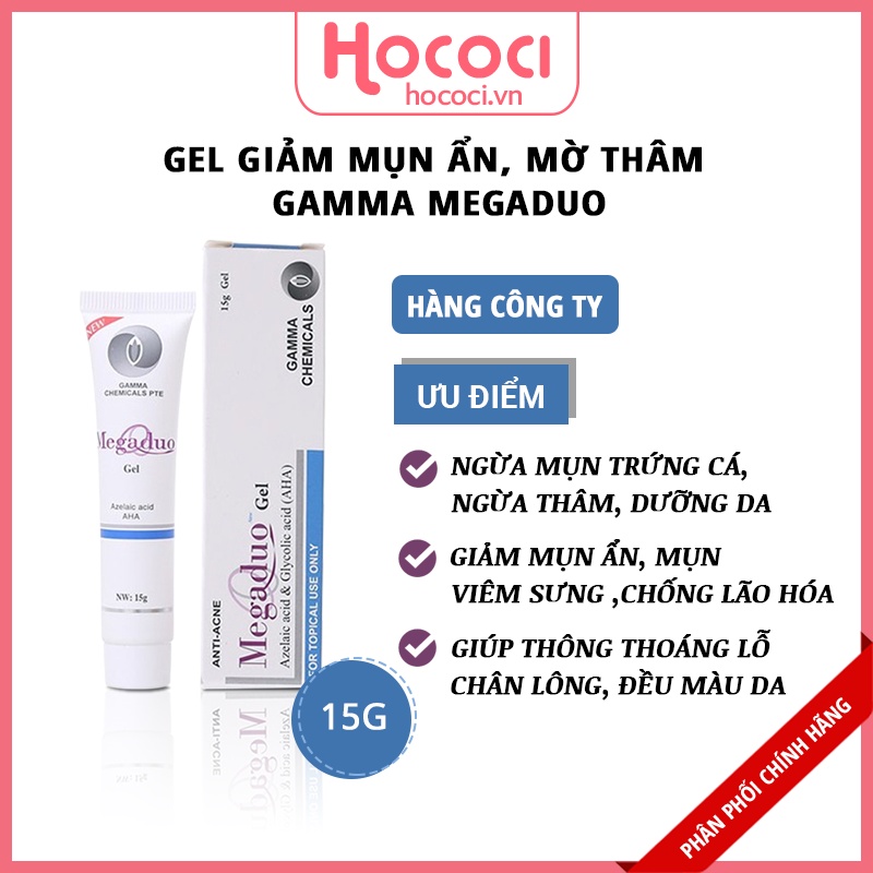 ✅[CHÍNH HÃNG] Gamma Megaduo Gel Giảm Mụn, Mờ Thâm 15G