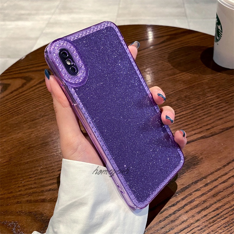 Ốp Điện Thoại Mềm Trong Suốt Chống Sốc Lấp Lánh Cho iPhone 12 11 Pro MAX X XR XS MAX ip12