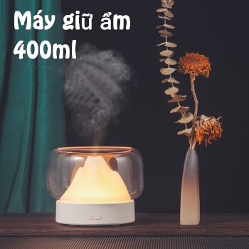 Máy phun sương khuếch tán tinh dầu tạo độ ẩm sử dụng công nghệ siêu âm dung tích 400ml cho gia đình/ văn phòng