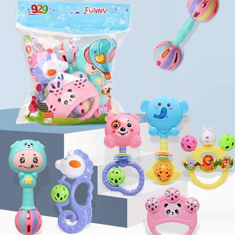 Bộ đồ chơi xúc xắc 7 món cho bé sơ sinh