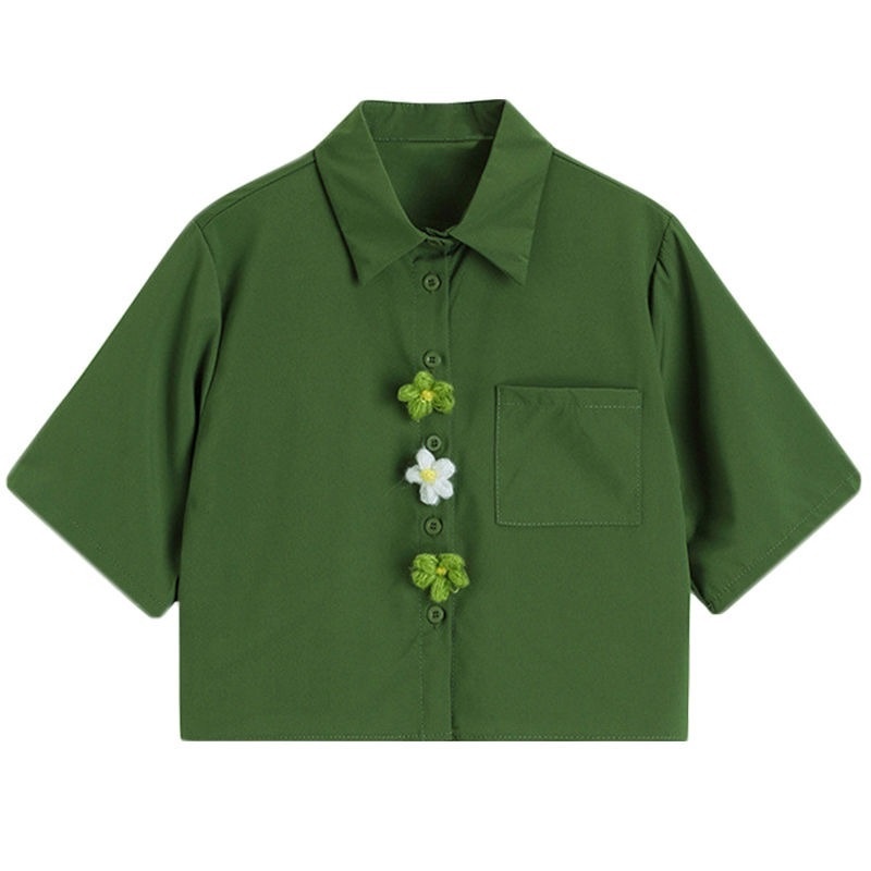 Áo Sơ Mi Tay Ngắn Dáng Rộng Cỡ Lớn Thời Trang Mùa Hè Hàn Quốc Cho Nữ