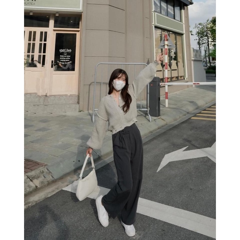 Áo khoác len cardigan móc viền kiểu 3 nút thời trang thu đông ulzzang Hàn Quốc Fmstyle Saigon 21KLU11P50901 | BigBuy360 - bigbuy360.vn