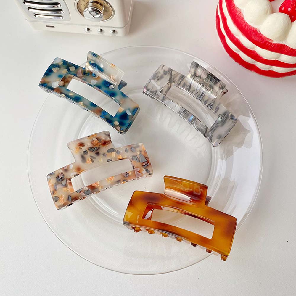 Phụ Kiện Tóc Hình Vuông Hoạ Tiết Da Báo Xinh Xắn