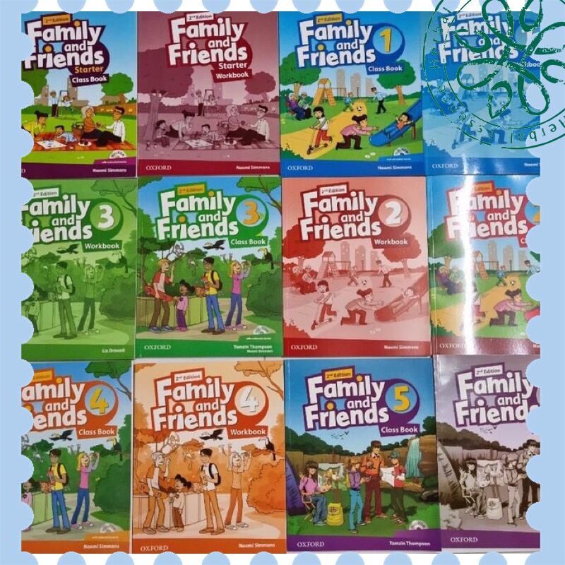 family and friends 2nd (CB+WB) 1.2.3.4.5 màu sắc rực rỡ siêu đẹp cho bé