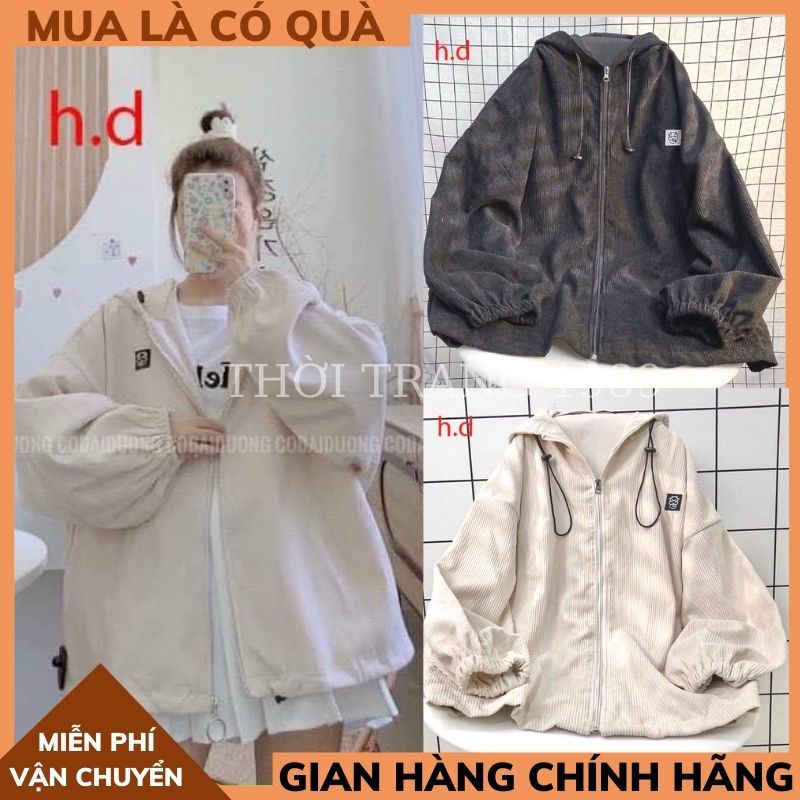 Áo khoác nhung tăm form rộng áo khoác nữ unisex phong cach hàn quốc nữ ULZZANG THỜI TRANG 1989