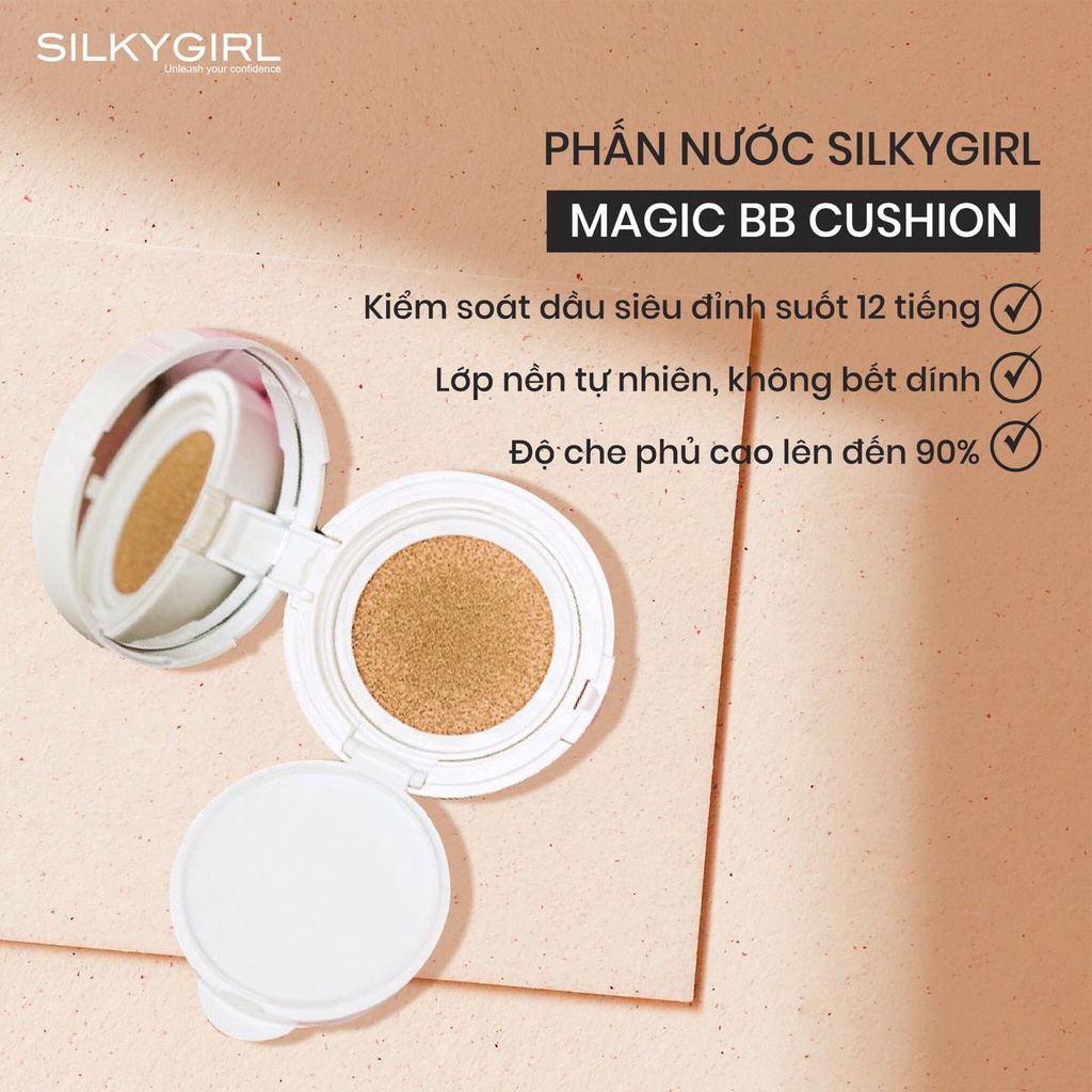 Phấn Nước Silkygirl Magic BB Cushion SPF50 PA+++ 15g