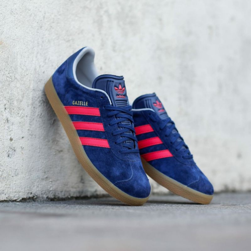 Giày Thể Thao Adidas Mi Gazelle Màu Xanh Navy Đỏ Thời Trang Năng Động