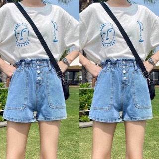 Quần short jean giãn lưng thun Bigsize 32-36