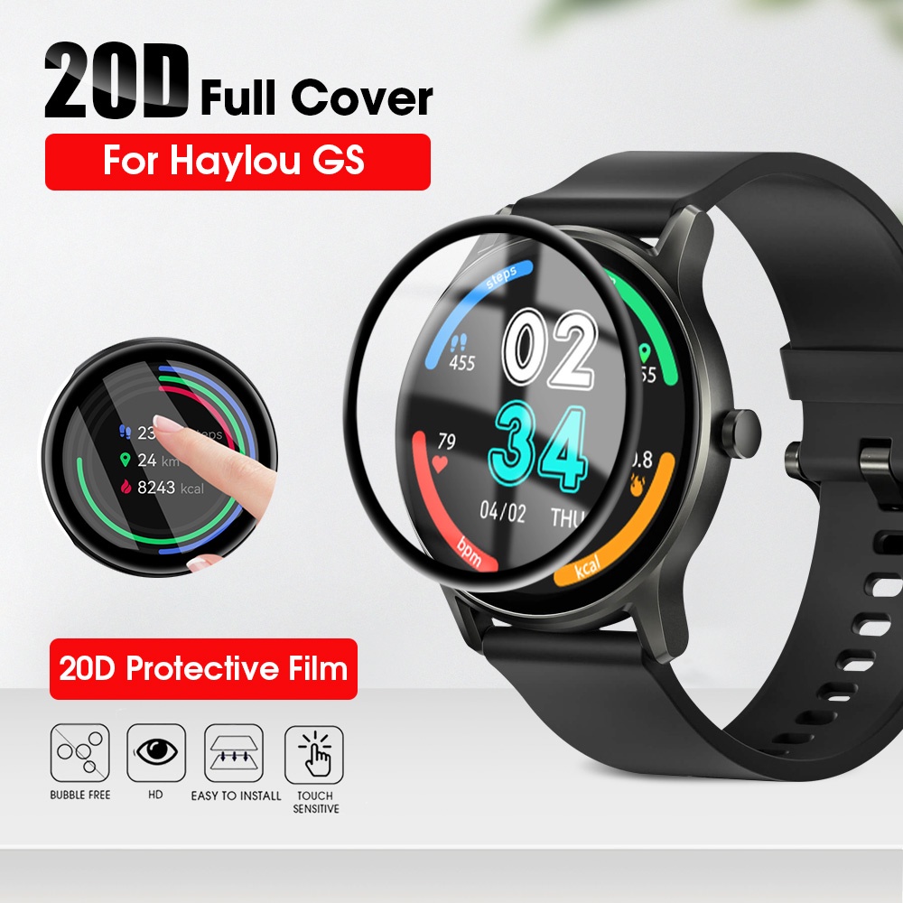 Miếng Dán Viền Cong HD Trong Suốt Bảo Vệ Toàn Diện Chống Trầy Xước Cho Đồng Hồ Haylou GS