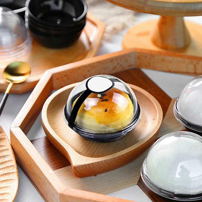 Set 50 Hộp Đựng Bánh Cupcake Bằng Nhựa Trong Suốt Có Nắp Đậy Tiện Dụng