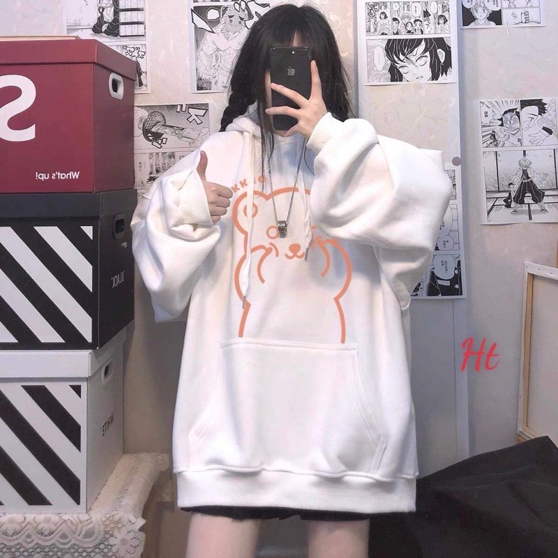 Áo hoodie gấu ngồi tikkeo H2A