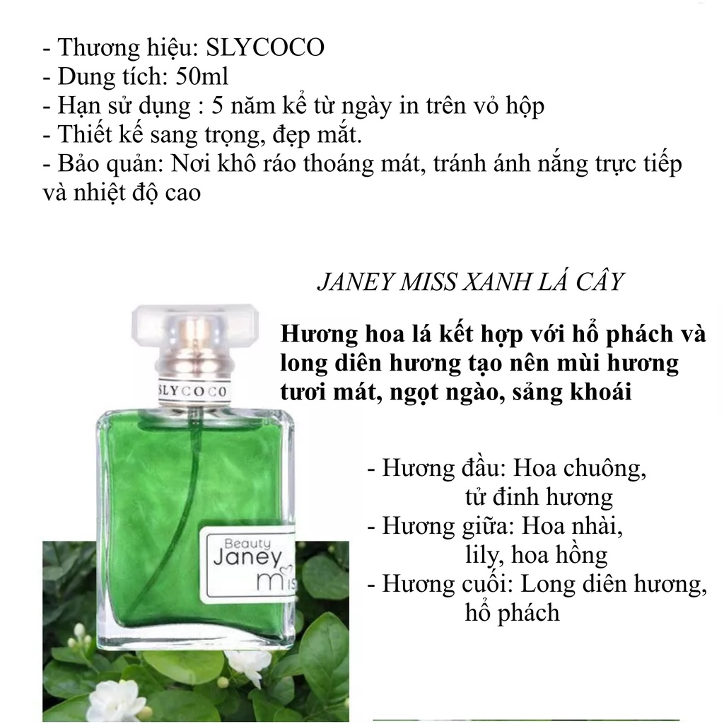 Combo 2 chai nước hoa nữ thơm lâu dịu nhẹ Janey Miss mùi hương ngọt ngào, quyến rũ, thanh mát, dễ chịu CBPN006 new