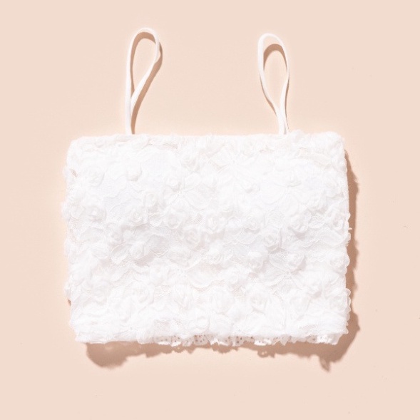 Áo 2 dây bra ren hoa BR036 nổi sẵn đệm mút Lylylorem