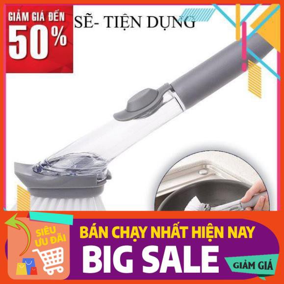 Bàn chải nhựa chà sàn đa năng cán dài tự động xịt nước cây chổi bọt biển cọ rửa nhà bếp phòng tắm vệ sinh