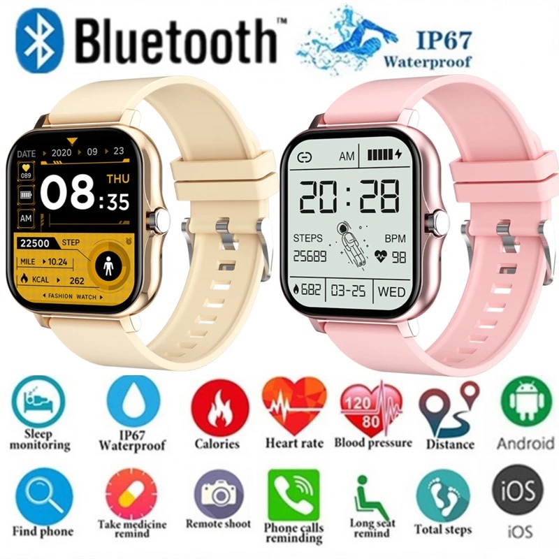 Đồng Hồ Thông Minh Đa Năng Theo Dõi Tình Trạng Sức Khỏe Kết Nối Bluetooth 1.69 Inch Cho IOS Android