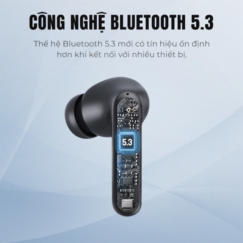 Tai nghe Tecno Sonic 1 | Bluetooth 5.3 | Chống nước IPX5 | 50 giờ chơi nhạc | - Hàng chính hãng