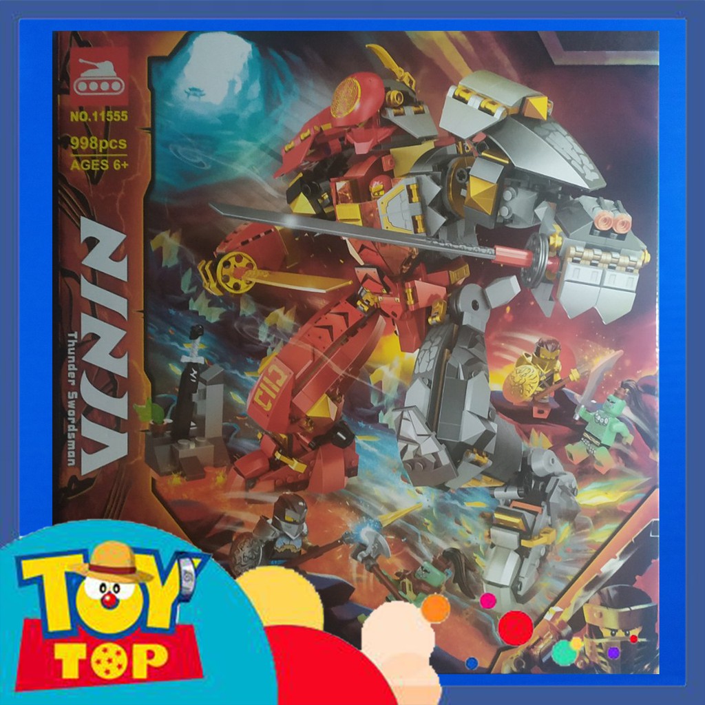 Đồ chơi lắp ráp ninjago chiến giáp robot lửa đất Kai Cole chiến đấu Orc xếp hình mech MG210 Tank 11555 mô phỏng 71720